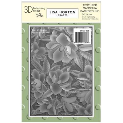 Lisa Horton Crafts Embossing Folder - Textured Magnolia Background